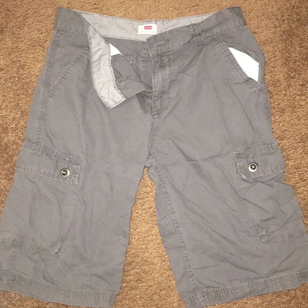 Grey levi shorts size 18